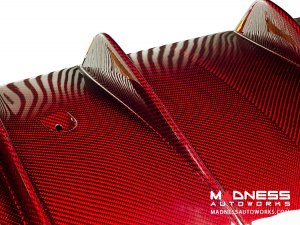 Alfa Romeo Giulia Rear Diffuser - Carbon Fiber - Quadrifoglio Model - Light Red Candy Alfa Romeo Giulia Rear Diffuser - Carbon Fiber - Quadrifoglio Model - Light Red Candy